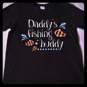 Handcrafted vinyl print daddy’s fishing buddy